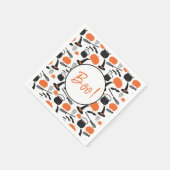 Halloween Boo Hexch Pumpkin Bat Broomstick Napkins Serviette (Ecke)