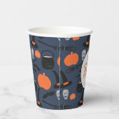 Halloween Boo Hexch Pumpkin Bat Broomstick Pappbecher (Rechts)