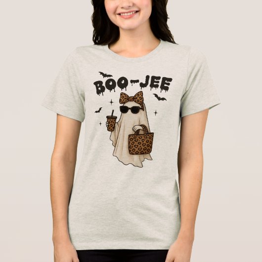 Halloween Boo-Jee Ghost  Tri-Blend Shirt (Vorderseite)