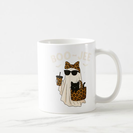 Halloween Boo Jee Süßer Leopard Geist Kaffee Bouje Kaffeetasse (Rechts)
