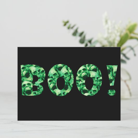 Halloween Boo! Karte (Stehend Vorderseite)