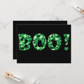 Halloween Boo! Karte (Vorderseite/Rückseite Beispiel)