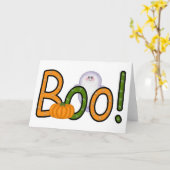 Halloween BOO! Karte (Gelbe Blume)