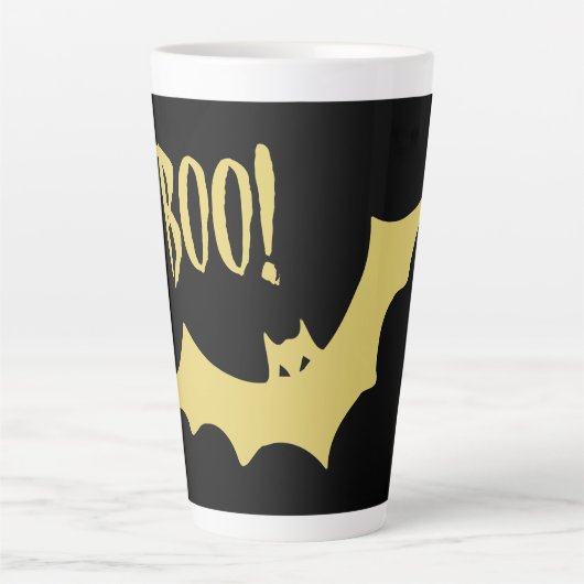Halloween BOO Latte Tasse von Poet Adiela Akoo (Vorderseite)
