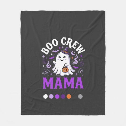 Halloween Boo Mama Magie Fleecedecke (Vorderseite)