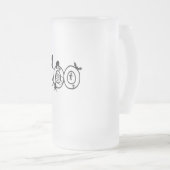 Halloween Boo mit Hexen Hat Black Cat Spider Mattglas Bierglas (VorderseiteRechts)