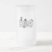 Halloween Boo mit Hexen Hat Black Cat Spider Mattglas Bierglas (Mittel)