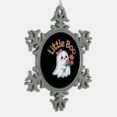 Halloween Boo Niedlich Family Schneeflocken Zinn-Ornament (Links)