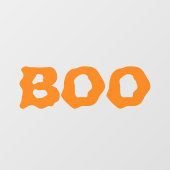 Halloween Boo Orange beängstigende und lustige Dek Fensteraufkleber (Blatt)
