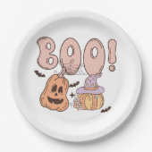 Halloween Boo Pappteller (Vorderseite)