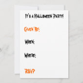 Halloween Boo! Party Einladung (Rückseite)