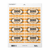Halloween Boo Personalisiert Leckerei Bag Label (Vorne)