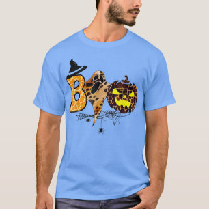 Halloween Boo Pumpkin Leopard Geister Halloween Lo T-Shirt