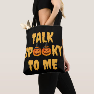 Halloween Boo Pumpkin-Vortrag sprach mit mir Tasche
