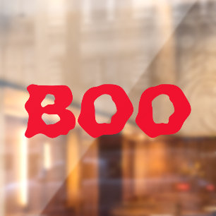 Halloween Boo rotes beängstigendes, lustiges Dekor Fensteraufkleber