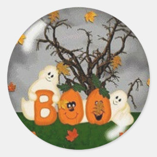 Halloween Boo Runder Aufkleber