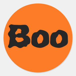 Halloween "Boo" Runder Aufkleber