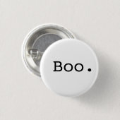 Halloween Boo Sarcastic Minimalistisch Button (Vorne & Hinten)