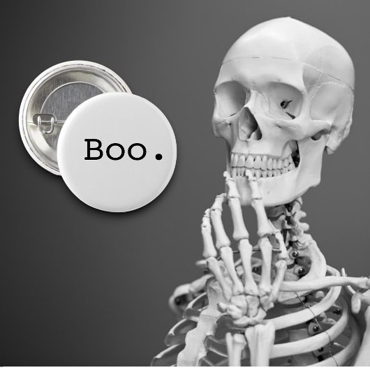 Halloween Boo Sarcastic Minimalistisch Button