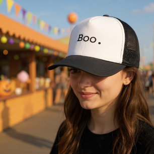 Halloween Boo Sarcastic Minimalistisch Truckerkappe