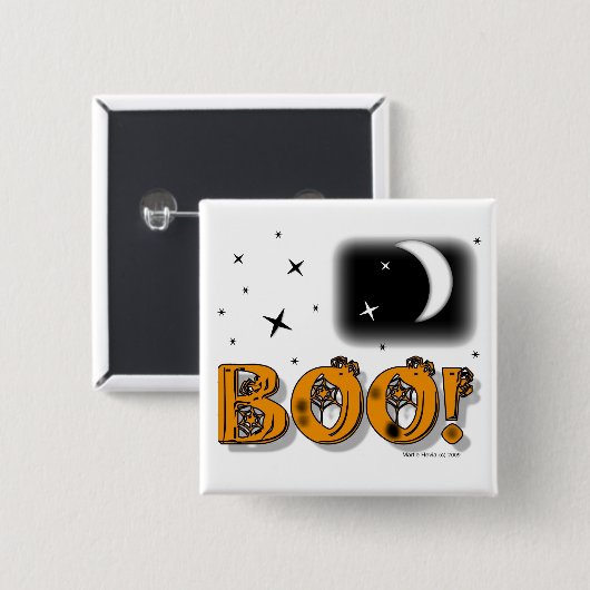 Halloween Boo! Schaltfläche/Button Button (Vorne & Hinten)