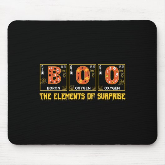 Halloween Boo School Chemistry Nerd Physik Pumpki Mousepad (Vorne)
