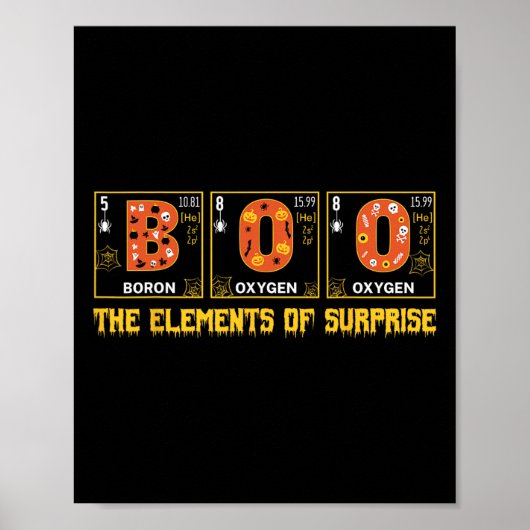 Halloween Boo School Chemistry Nerd Physik Pumpki Poster (Vorne)