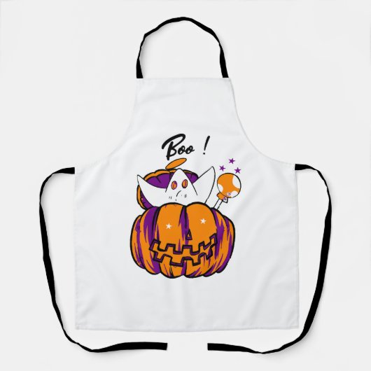 Halloween Boo Schürze (Vorderseite)