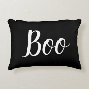 Halloween Boo Schwarz-weiß Accent Pillow Dekokissen