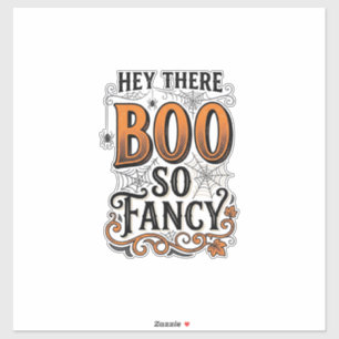 Halloween Boo-Shirt Vintage-Engraving Gruselig Süß Aufkleber
