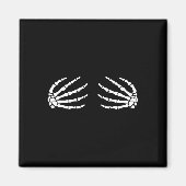 Halloween Boo Skeleton Hands Breast Fun Costume Sc Magnet (Vorne)
