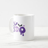Halloween Boo Skull Bats Moderne Typografie Tri-Bl Kaffeetasse (Vorderseite Links)