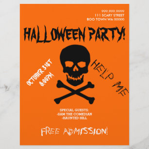 Halloween Boo Skull Party Ankündigung Flyer