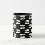 Halloween Boo Speech Bubble Pattern Tasse (Zentrum)