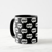 Halloween Boo Speech Bubble Pattern Tasse (Vorderseite Links)