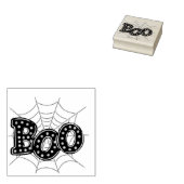 Halloween "Boo" Spider Web Gummistempel (Stempel)