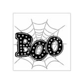 Halloween "Boo" Spider Web Gummistempel (Prägung)