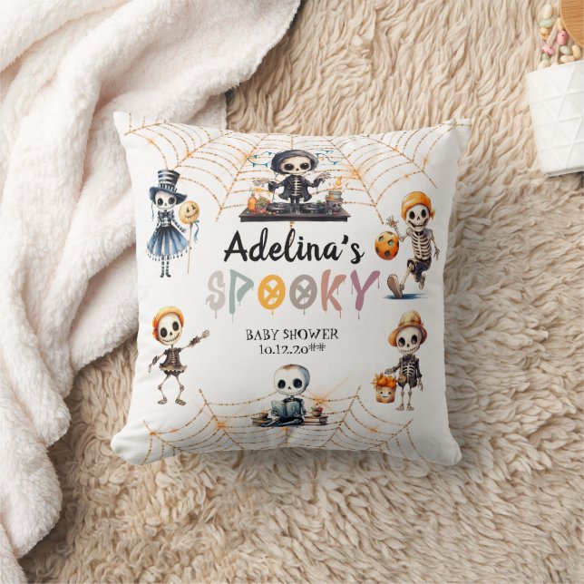 Halloween Boo Spooky Skeletons Kostümdusche Kissen (Decke)