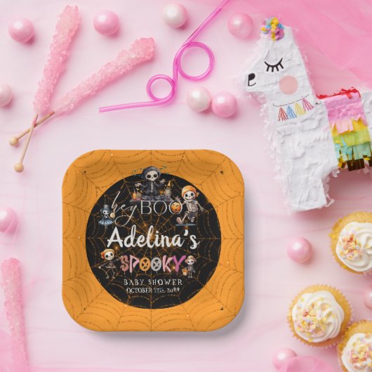 Halloween Boo Spooky Skeletons Kostümdusche Pappteller (Party)