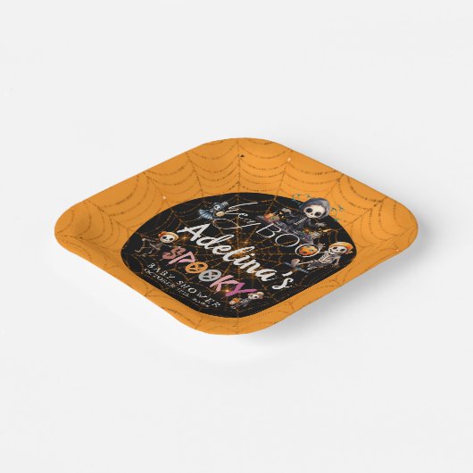 Halloween Boo Spooky Skeletons Kostümdusche Pappteller (Gewinkelt)