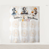 Halloween Boo Spooky Skeletons Kostümdusche Wandteppich (Vorderseite)