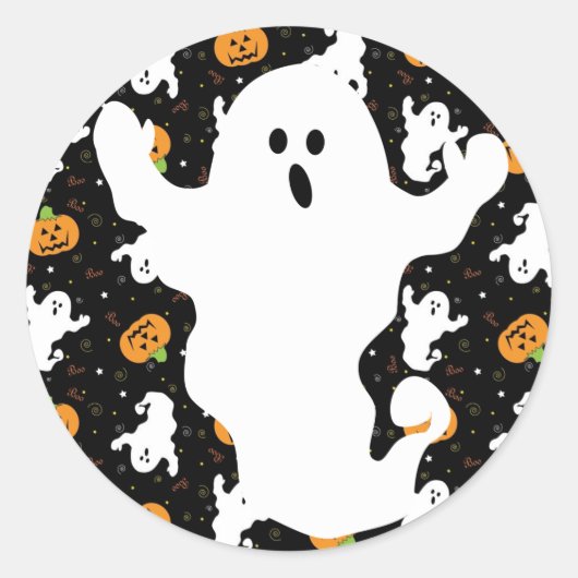 Halloween Boo Sticker (Vorderseite)