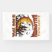 Halloween Boo Tiful Spukhaus Halbmond Ba Banner (Horizontal)
