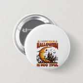 Halloween Boo Tiful Spukhaus Halbmond Ba Button (Vorne & Hinten)