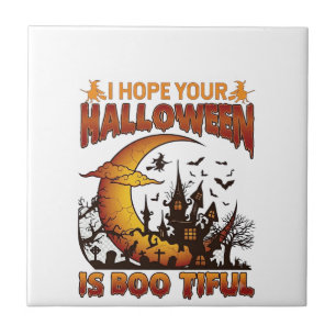 Halloween Boo Tiful Spukhaus Halbmond Ba Fliese