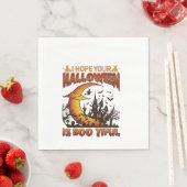 Halloween Boo Tiful Spukhaus Halbmond Ba Serviette (Beispiel)