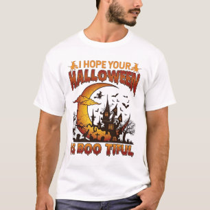 Halloween Boo Tiful Spukhaus Halbmond Ba T-Shirt