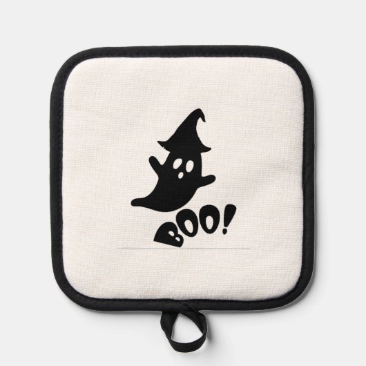Halloween boo topflappen (Vorderseite)