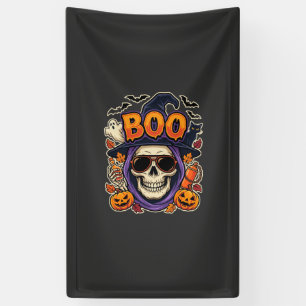 Halloween Boo Totenkopf Sonnenbrille Vektor Banner
