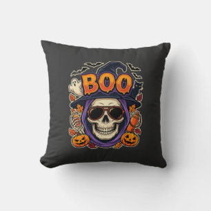 Halloween Boo Totenkopf Sonnenbrille Vektor Kissen